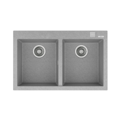 Teka FORSQUARE 790 TG Çift Hazneli Tezgahüstü/TezgahaSıfır Stone Grey Granit Evye Teka FORSQUARE 790 TG Çift Hazneli Tezgahüstü/TezgahaSıfır Stone Grey Granit Evye