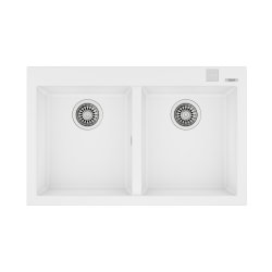 Teka FORSQUARE 790 TG Çift Hazneli Tezgahüstü/TezgahaSıfır White / Beyaz Granit Evye Teka FORSQUARE 790 TG Çift Hazneli Tezgahüstü/TezgahaSıfır White / Beyaz Granit Evye