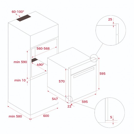 Teka STEAM GOURMET CHEF HLB 8550 SC Ankastre Siyah Fırın - 111200002