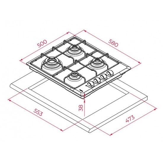 Teka CHEF 3 Siyah Metal Kampanyalı Ankastre Set