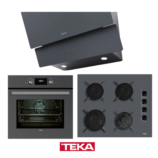 Teka CHEF 4 Gri Cam Kampanyalı Ankastre Set