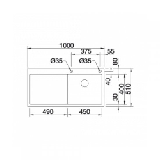 Blanco Claron 5 S IF Tezgaha sıfır / Tezgah üstü Tek Gözlü Sağ Damlalıklı Paslanmaz Çelik Evye - 521626