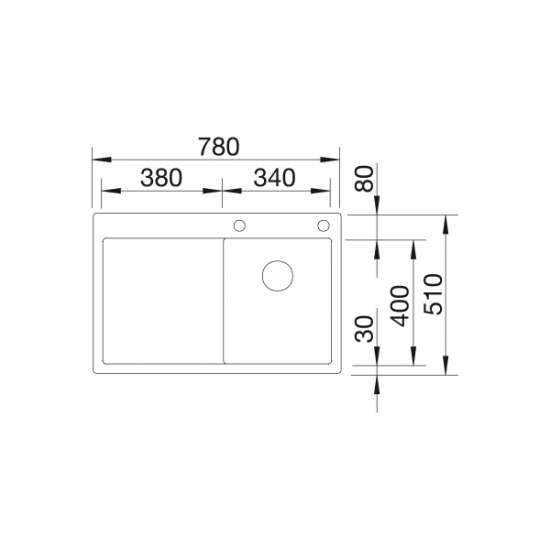 Blanco Claron 5 S IF Tezgaha sıfır / Tezgah üstü Tek Gözlü sol Damlalıklı Paslanmaz Çelik Evye - 521625