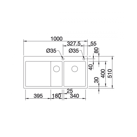 Blanco Claron 6 S IF  Tezgah Üstü / Tezgaha Sıfır 1.5 Gözlü Sol Damlalıklı Paslanmaz Çelik Evye - 521645