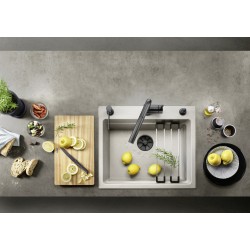 Blanco Etagon 6 Tezgah Üstü 1 Gözlü  Damlalıksız  Kaya Gri Granit Evye - 524540