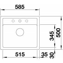 Blanco Legra 6 Tezgah Üstü 1 Gözlü Damlalıksız Granit Antrasit Evye - 523332