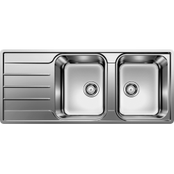 Blanco Lemis 8 6 S IF Tezgaha Sıfır / Tezgah Üstü 2 Gözlü Her İki Yöne Kullanılabilir Paslanmaz Çelik Evye - 523036