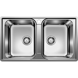 Blanco Lemis 8 IF Tezgaha Sıfır / Tezgah Üstü 2 Gözlü Damlalıksız Paslanmaz Çelik Evye - 523039