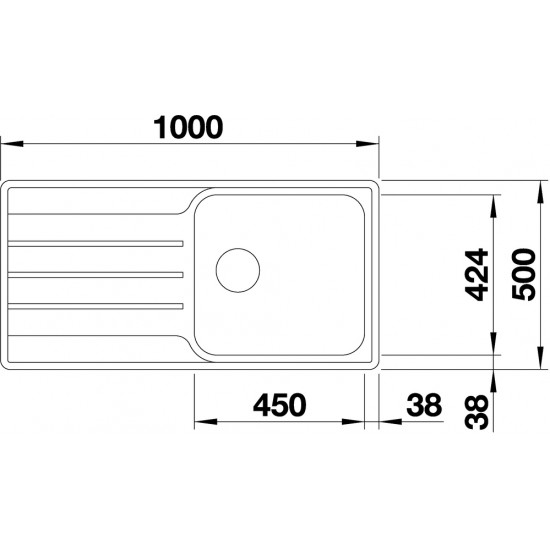 Blanco Lemis XL 6 S IF Tezgaha Sıfır / Tezgah Üstü Geniş Hazneli Paslanmaz Çelik Evye - 523034