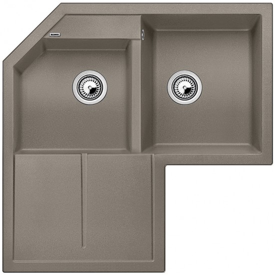 Blanco Metra 9 E Tezgah Üstü Köşe Sol Damlalıklı 2 Gözlü Granit Tartufo Evye - 517367