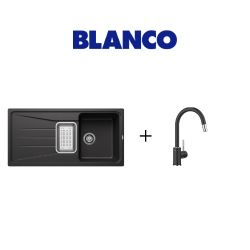 Blanco SONA 6S Tezgah Üstü Antrasit Granit Eviye ve Mida S Sprialli Antrasit Armatür 