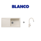 Blanco SONA 6 S XL Tezgah Üstü Soft Beyaz Granit Eviye ve Mida S Sprialli Soft Beyaz Armatür