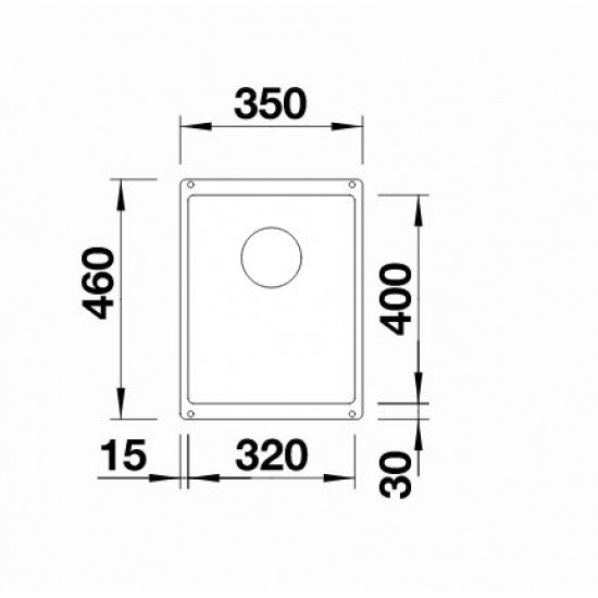 Blanco Subline 320 U Tezgah Altı Tek Hazneli Damlalıksız Granit Antrasit Evye - 523406