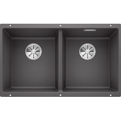 Blanco Subline 350 / 350 U Tezgah Altı 2 Gözlü Damlalıksız Kaya Gri Granit Evye - 523575