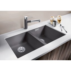 Blanco Subline 350 / 350 U Tezgah Altı 2 Gözlü Damlalıksız Kaya Gri Granit Evye - 523575