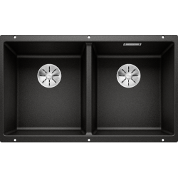 Blanco Subline 350 / 350 U Tezgah Altı 2 Gözlü Damlalıksız Siyah Granit Evye - 525987