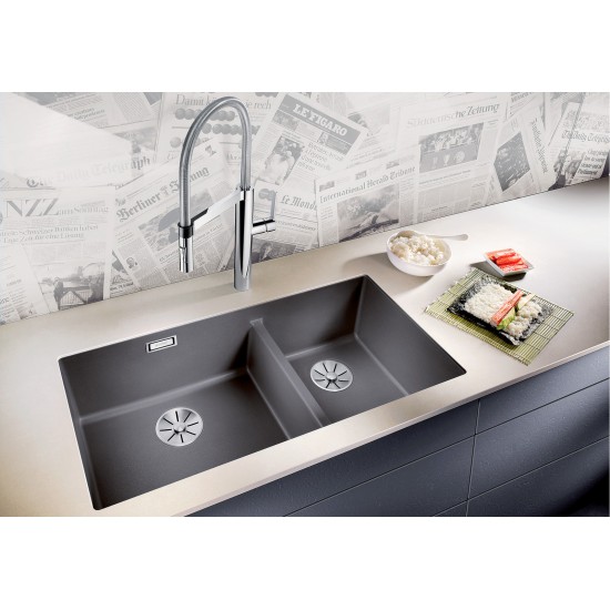 Blanco Subline 480 / 320 U Tezgah Altı 1,5 Gözlü Damlalıksız Beyaz Granit Evye - 523588