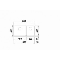 Blanco Subline 480 / 320 U Tezgah Altı 1,5 Gözlü Damlalıksız antrasit Granit Evye - 523584