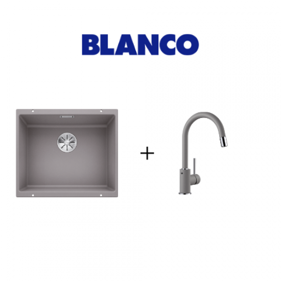 Blanco Subline 500-U Alumetalik Evye - Mida S Spiralli Alumetalik Armatür 