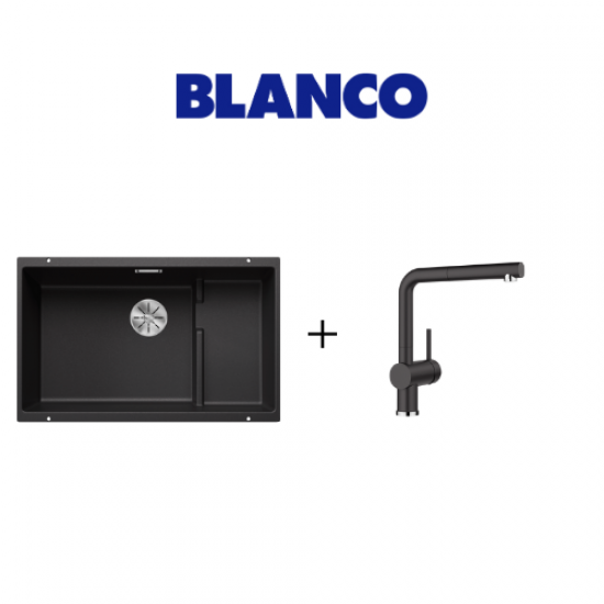 Blanco Subline 700-U Level Antrasit Evye ve Linus S Spiralli Antrasit Armatür