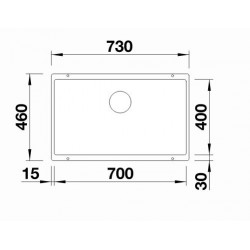 Blanco Subline 700 U Tezgah Altı Damlalıksız Granit Tartufo Evye - 523449
