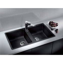 Blanco ZIA 9 Tezgah Üstü 2 Gözlü Damlalıksız Granit Beyaz Evye - 516678