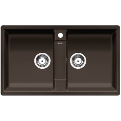 Blanco ZIA 9 Tezgah Üstü 2 Gözlü Damlalıksız Granit Kahve Evye - 516683