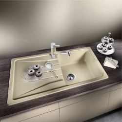 Blanco Sona 5 S Tezgah Üstü Her İki Yöne Kullanılabilir Kaya Gri Granit Evye - 519672