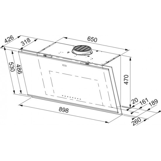 Franke Mythos Pro K-LINK FMY PRO 907 FM BK/BK MATT KL Siyah Duvar Tipi Ankastre Davlumbaz