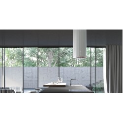 Faber Corinthia Isola EV8+ WH W MATT/TS A37 Mat Beyaz/Tibet Gümüşü Ada Tipi Davlumbaz