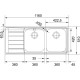 Franke Neptun NEX 621-116 İnox 2 Gözlü Sol Damlalıklı Çelik Evye