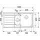 Franke Neptun Slimtop NEX 251-100 İnox Sağ Damlalıklı Çelik Evye 