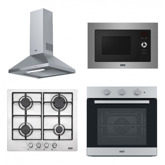 Franke Smart Linear 60 Cm İnox 4 LÜ Ankastre Set