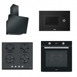 Franke Smart Linear Siyah Cam 60 Cm 4 Lü Ankastre Set