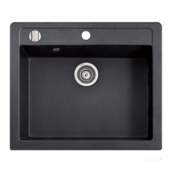 Marmorin Bario 590 Granit Evye 1 Gözlü Damlalıksız Tezgah Üstü Siyah