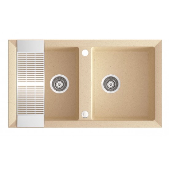 Marmorin Cire 870 Granit Evye 2 Gözlü Damlalıksız Tezgah Üstü 