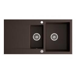 Marmorin Debra 1000 Granit Evye 1,5 Gözlü Damlalıklı Tezgah Üstü Kahverengi