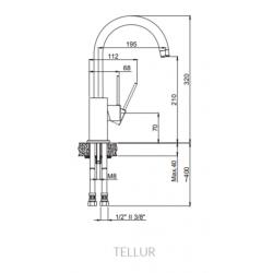 Marmorin M1000 Tellur Spiralsiz Batarya/Armatur Beyaz - M1002