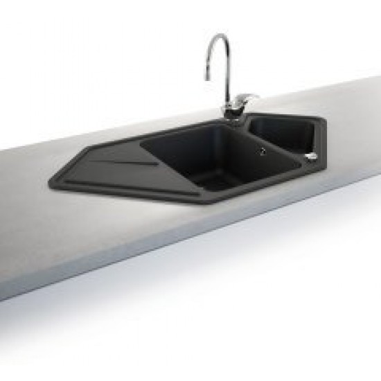 Marmorin Torro 980 Granit Köşe Evye 1,5 Gözlü Damlalıklı