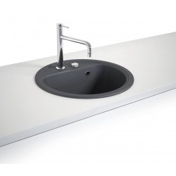 Marmorin Vask 450 Granit Evye 1 Gözlü Damlalıksız tezgah üstü Yuvarlak