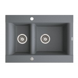 Marmorin Voga II 725 Granit Evye 1,5 Gözlü Damlalıksız Tezgah üstü Stone Grey