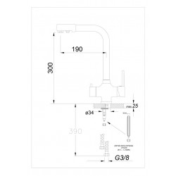 Nuevo RAYBOND Arıtmalı Siyah Armatür 