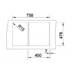 Nuevo SONAS 45 S Tezgah Üstü Seramik Eviye