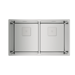 Teka FLEXLINEA RS15 2B 740  Tezgaha Sıfır/ Tezgah Altı/Tezgah Üstü  2 Gözlü  Paslanmaz Çelik Evye - 115030009