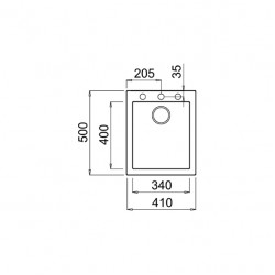 Teka FORSQUARE 34.40 TG Tezgahüstü Beyaz Granit Evye - 115230014