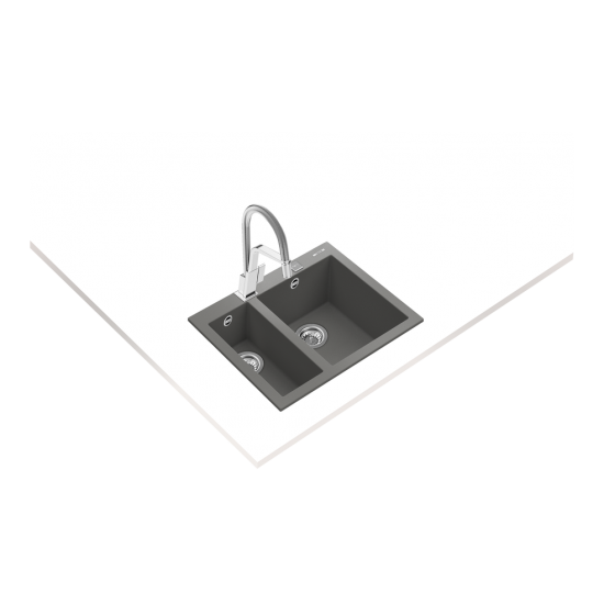 Teka FORSQUARE 590 TG Tezgahüstü Stone Grey Granit Evye - 115260020