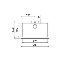 Teka FORSQUARE 72.40 TG Tezgah Üstü Stone Grey Granit Evye - 115230001