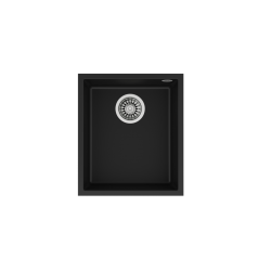 Teka SQUARE 34.40 TG Tek Hazneli Tezgah Altı Damlalıksız Black / Siyah Granit Evye - 115230030