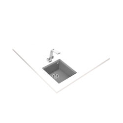 Teka SQUARE 34.40 TG Tek Hazneli Tezgah Altı Damlalıksız Stone Grey Granit Evye - 115230031