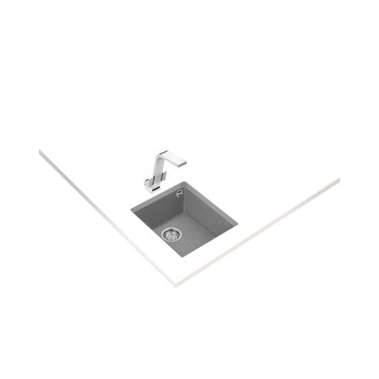 Teka SQUARE 34.40 TG Tek Hazneli Tezgah Altı Damlalıksız Stone Grey Granit Evye - 115230031